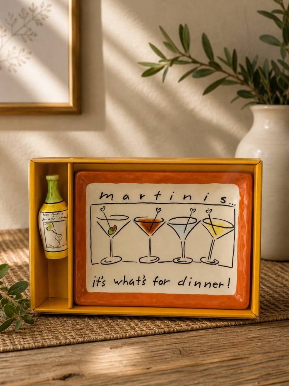 Mud Pie "Life Is Perfect" Set for martini